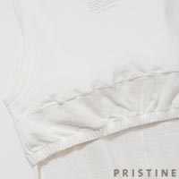 PRISTINE（プリスティン） フライスカップ付タンクトップ ホワイト/Mサイズ